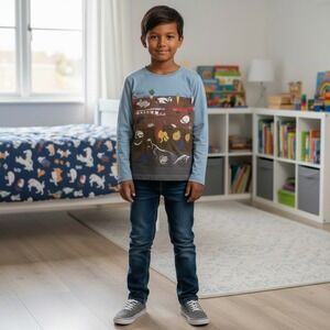 Boden 7/8 printed t shirt